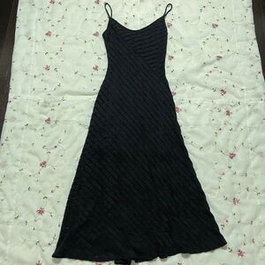 Vintage Black Knit Formal Dress